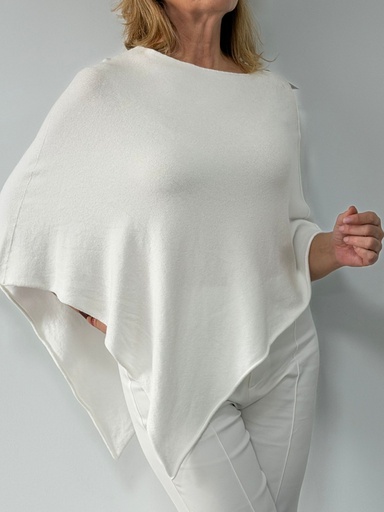 [MU24138BL] Poncho MESALA Blanco