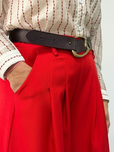 [MUI3965BD] Cinturón PIEL Burdeos