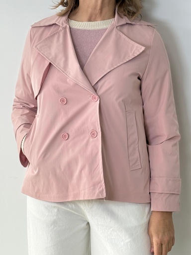 [LET31279ROS] Gabardina INES  Rosa