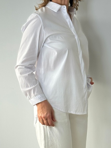 [LET50320BL] CAMISA POPELÍN Blanca