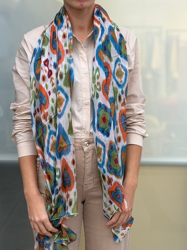 PAÑUELO SEDA IKAT 4