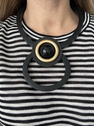 [SON55950NG] Collar SUECA  Negro