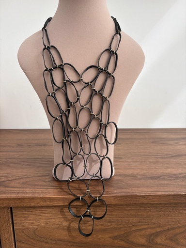 [SON55954NG] COLLAR ENREJADO NEGRO