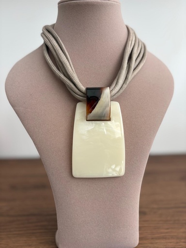 [SON56170MF] COLLAR PLATI MARFIL