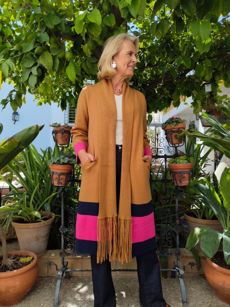 Cardigan Fringes camel